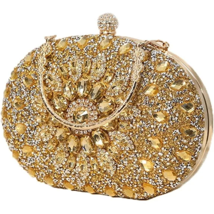 Crystal Women Evening Clutch Rhinestone Bag Bling Purse Glitter Radiant Shouder bag for Christmas Bridal Wedding Party