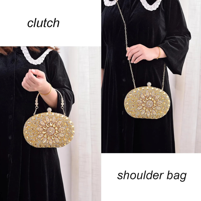 Crystal Women Evening Clutch Rhinestone Bag Bling Purse Glitter Radiant Shouder bag for Christmas Bridal Wedding Party - Image 6