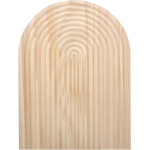 Decorative Wooden Serving Board - Pine Cutting Board - Ribbed Rainbow Shape - Tray - Boho Serving Platter - Breakfast Board for Bread, Cookies, Fruit, Coffee - Image 2