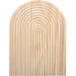 Decorative Wooden Serving Board - Pine Cutting Board - Ribbed Rainbow Shape - Tray - Boho Serving Platter - Breakfast Board for Bread, Cookies, Fruit, Coffee - Image 8
