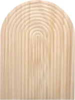 Decorative Wooden Serving Board - Pine Cutting Board - Ribbed Rainbow Shape - Tray - Boho Serving Platter - Breakfast Board for Bread, Cookies, Fruit, Coffee - Image 8