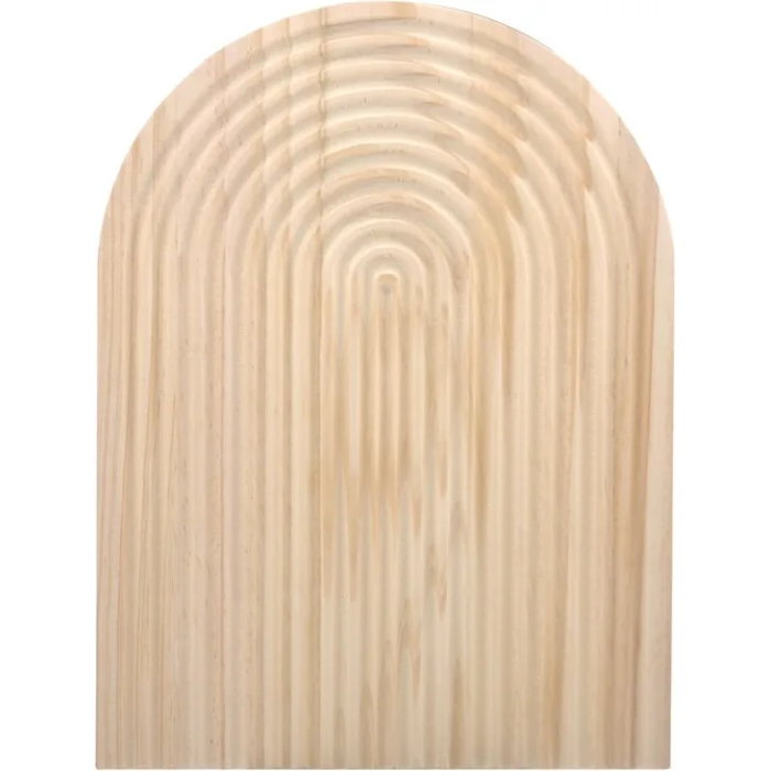 Decorative Wooden Serving Board - Pine Cutting Board - Ribbed Rainbow Shape - Tray - Boho Serving Platter - Breakfast Board for Bread, Cookies, Fruit, Coffee - Image 8