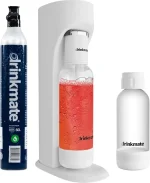 Drinkmate OmniFizz Sparkling Water and Soda Maker, Carbonates Any Drink, Special Bundle - Includes 60L CO2 Cylinder, Two Carbonation Bottles, and Fizz Infuser (Classic White) - Image 2