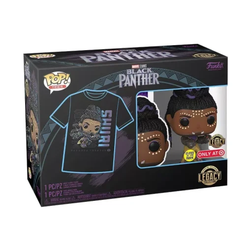 Funko Pop! & Tee: Marvel - Black Panther Shuri - Large - (L) - T-Shirt - Clothing with Collectible Vinyl Figure - Gift Idea - Toys & Short Sleeve T-Shirt for Unisex Adults - Movie Fans - Image 2
