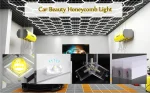 680 W Hexagonal Garage Lights, Honeycomb LED Lights, 6000 K Colour Temperature, Ring Connection Design, Pack of 14 Hexagon Garage LED Lights for Gym, Basement, Warehouse, 7.8 x 15.7 Feet, White - Image 12