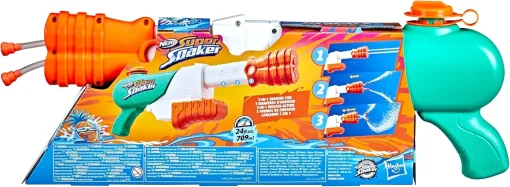 Nerf Super Soaker Hydro Frenzy Water Blaster, Wild 3-in-1 Soaking Fun, Adjustable Nozzle, 2 Water-Launching Tubes, for Kids Teens Adults - Image 4