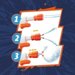 Nerf Super Soaker Hydro Frenzy Water Blaster, Wild 3-in-1 Soaking Fun, Adjustable Nozzle, 2 Water-Launching Tubes, for Kids Teens Adults - Image 5