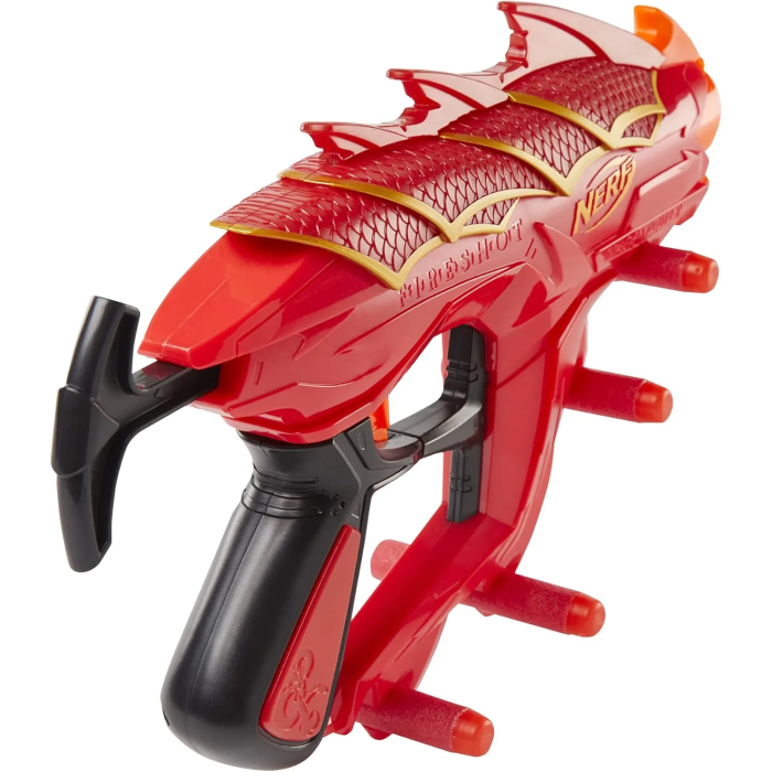 Nerf Dragonpower Fireshot Dart Blaster, Inspired By Dungeons And Dragons., 5 Official Nerf Darts, 4 Dart Storage, Priming Handle, Multicolour, F0813EU4 - Image 3