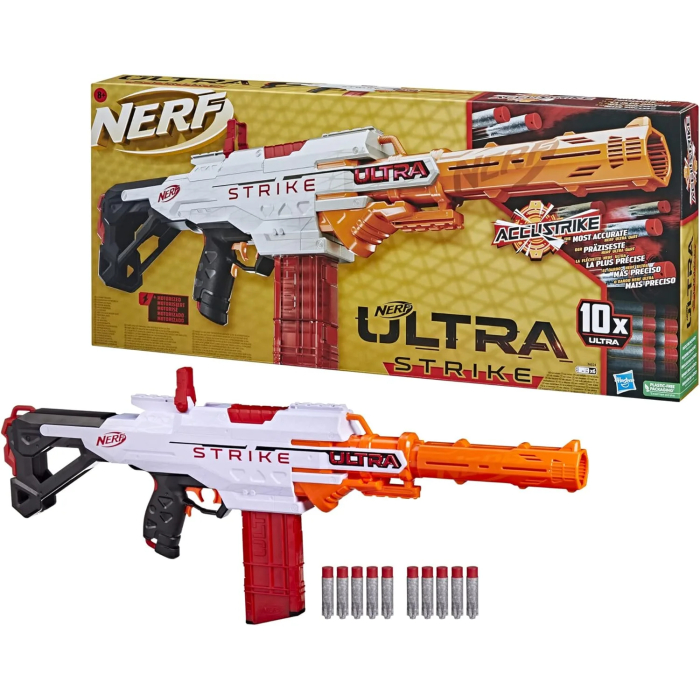 Nerf Ultra Strike Motorized Blaster, 10 Nerf Accustrike Ultra Darts, 10 Dart Clip, Integrated Sight, Compatible Only With Nerf Ultra Darts, F6024U50 - Image 6