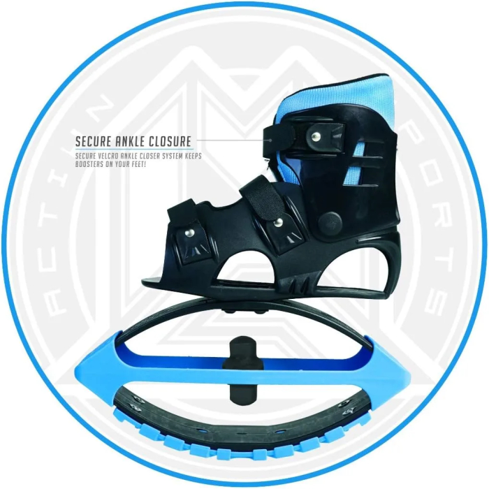 MGP Action Sports – Boost Boots – Kids Jumping Shoes – Black Blue – Suites Boys & Girls Ages 5+ - Max User Weight 88lbs - Image 6