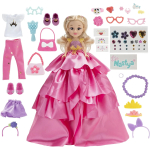 like Nastia Deluxe Princess Nastia Doll - 8-inch Doll with 50 Mystery Surprises Including Removable Fashions, Stickers, Gems, Purses, Jewelry Charms, and More - Amazon Exclusive - Image 2