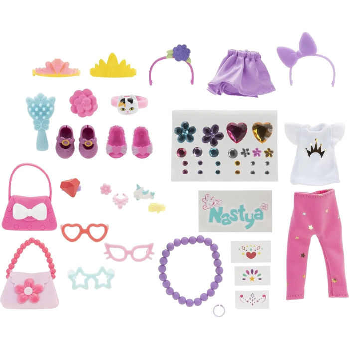 like Nastia Deluxe Princess Nastia Doll - 8-inch Doll with 50 Mystery Surprises Including Removable Fashions, Stickers, Gems, Purses, Jewelry Charms, and More - Amazon Exclusive - Image 4