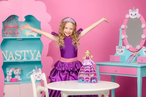 like Nastia Deluxe Princess Nastia Doll - 8-inch Doll with 50 Mystery Surprises Including Removable Fashions, Stickers, Gems, Purses, Jewelry Charms, and More - Amazon Exclusive - Image 5