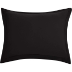 Amazon Basics Lightweight Microfiber 3-Piece Duvet Cover Set with Zipper Closure, Full/Queen, Black, Solid - Image 3