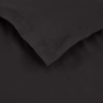 Amazon Basics Lightweight Microfiber 3-Piece Duvet Cover Set with Zipper Closure, Full/Queen, Black, Solid - Image 4