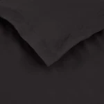 Amazon Basics Lightweight Microfiber 3-Piece Duvet Cover Set with Zipper Closure, Full/Queen, Black, Solid - Image 4