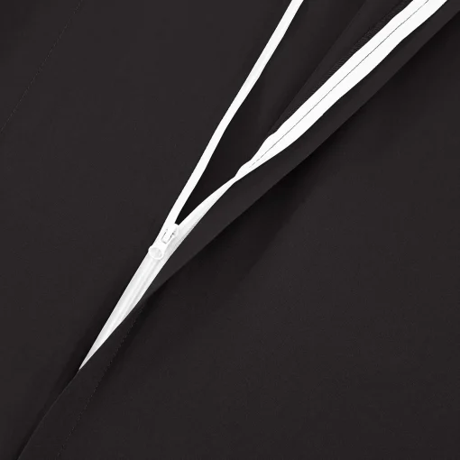 Amazon Basics Lightweight Microfiber 3-Piece Duvet Cover Set with Zipper Closure, Full/Queen, Black, Solid - Image 5