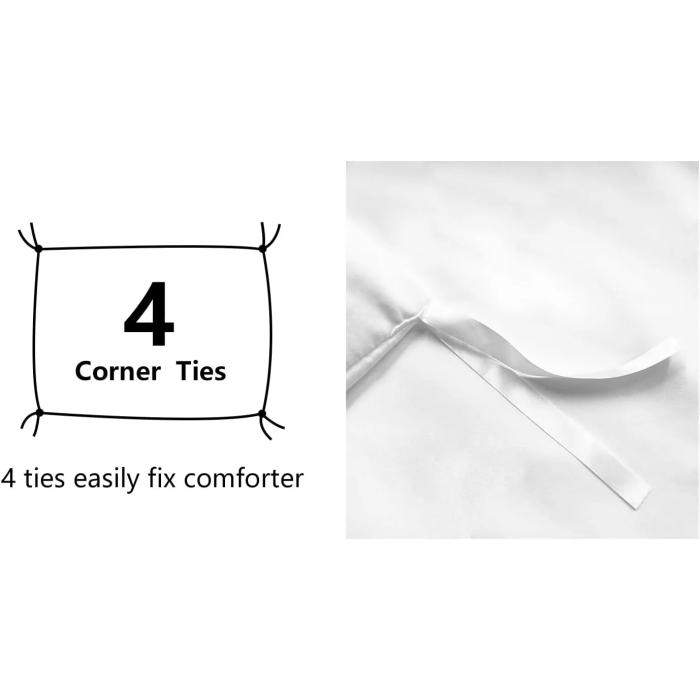 Amazon Basics Lightweight 2 Piece Microfiber Duvet Cover Set with Zipper Closure, Twin/Twin XL, Bright White, Solid - Image 6