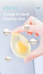 Organic Collagen Egg Soap Handmade Cleansing Soap for Face and Bath 80g* 5 bars - Image 8