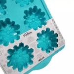 Trudeau Silicone Muffin Mold Jumbo Snowflake Easy Release Cupcake Pan - Image 3