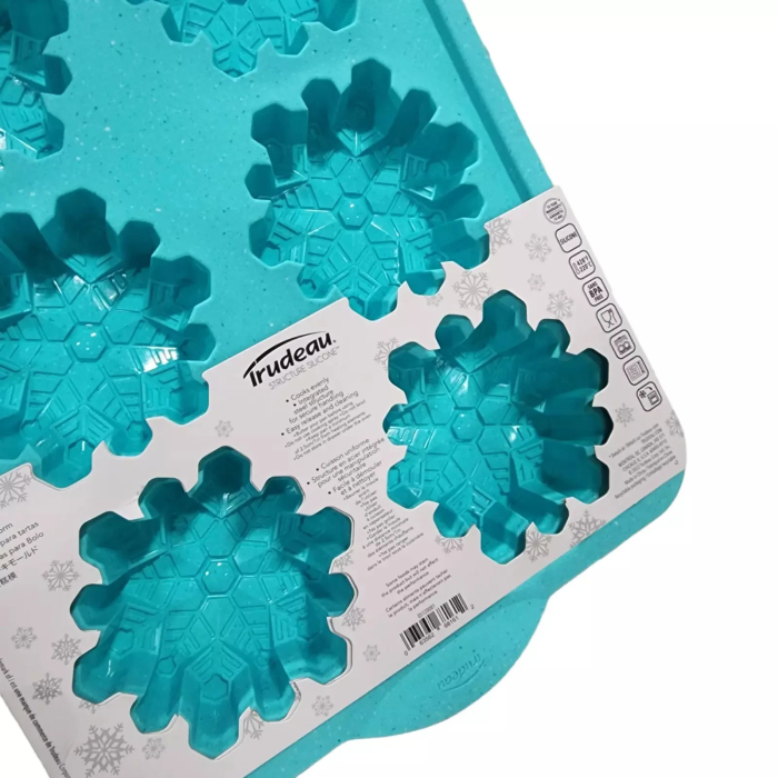 Trudeau Silicone Muffin Mold Jumbo Snowflake Easy Release Cupcake Pan - Image 3
