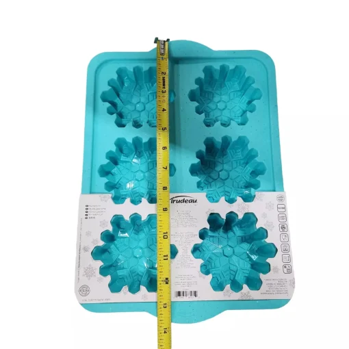 Trudeau Silicone Muffin Mold Jumbo Snowflake Easy Release Cupcake Pan - Image 5