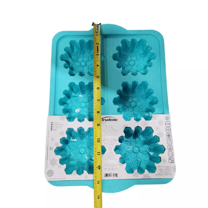 Trudeau Silicone Muffin Mold Jumbo Snowflake Easy Release Cupcake Pan - Image 5