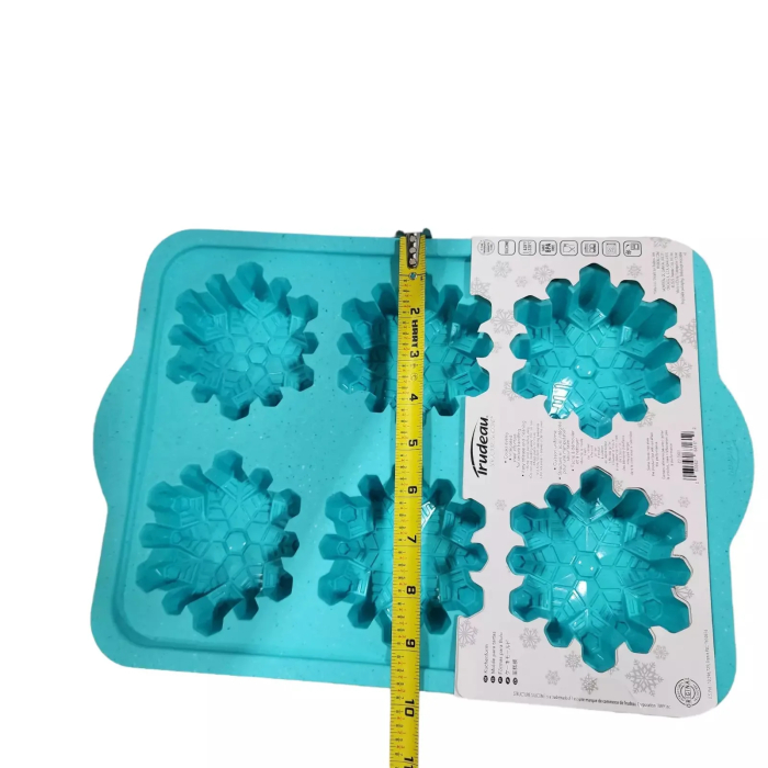 Trudeau Silicone Muffin Mold Jumbo Snowflake Easy Release Cupcake Pan - Image 6