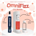 Drinkmate OmniFizz Sparkling Water and Soda Maker, Carbonates Any Drink, Special Bundle - Includes 60L CO2 Cylinder, Two Carbonation Bottles, and Fizz Infuser (Classic White) - Image 4
