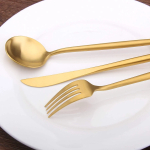 Matte Gold Silverware Set, sharecook 20-Piece Stainless Steel Satin Finish Flatware Set Service for 4, Kitchen Utensil Set, Tableware Cutlery Set for Home and Restaurant - Image 6