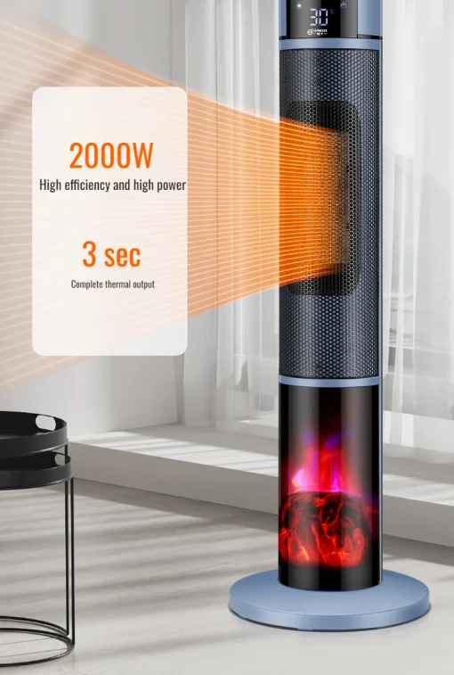 YANGZI Large Area 3D Space Heater, Instantly Adjustable - Image 5