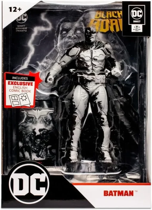 McFarlane Toys, 7-Inch DC Direct Black Adam Gold Label Batman Action (Line Art Variant) Figure with 22 Moving Parts, Collectible DC Black Adam Comic Figure with Unique Comic Book – Ages 12+ - Image 5