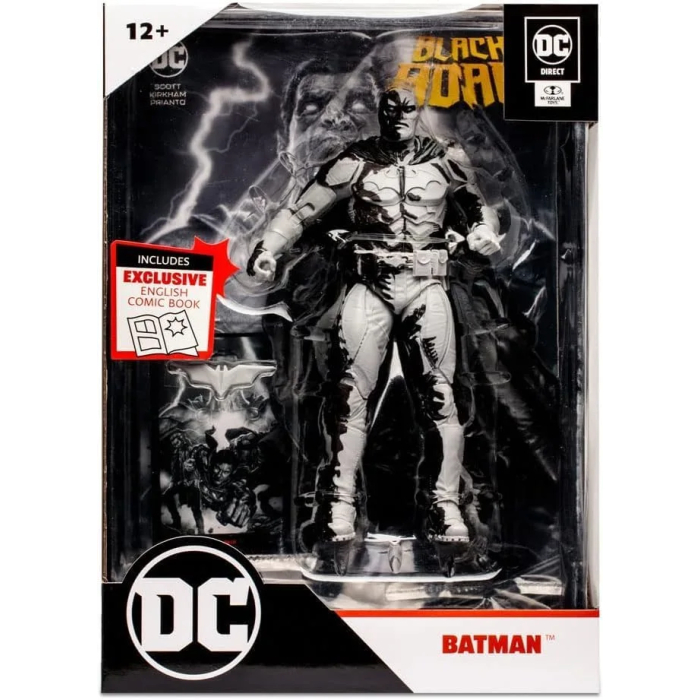 McFarlane Toys, 7-Inch DC Direct Black Adam Gold Label Batman Action (Line Art Variant) Figure with 22 Moving Parts, Collectible DC Black Adam Comic Figure with Unique Comic Book – Ages 12+ - Image 5