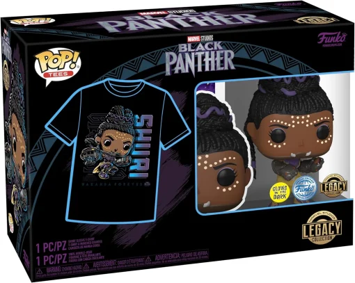 Funko Pop! & Tee: Marvel - Black Panther Shuri - Large - (L) - T-Shirt - Clothing with Collectible Vinyl Figure - Gift Idea - Toys & Short Sleeve T-Shirt for Unisex Adults - Movie Fans - Image 4