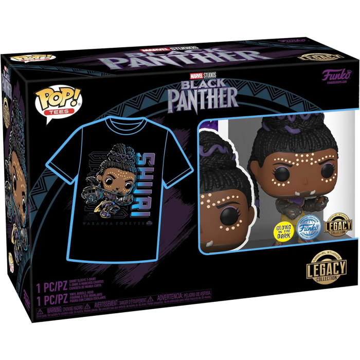 Funko Pop! & Tee: Marvel - Black Panther Shuri - Large - (L) - T-Shirt - Clothing with Collectible Vinyl Figure - Gift Idea - Toys & Short Sleeve T-Shirt for Unisex Adults - Movie Fans - Image 4