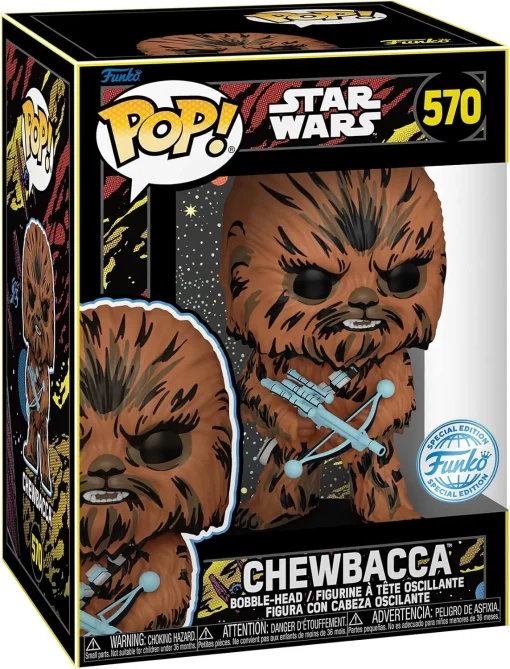 Funko Pop! Star Wars: Retro Series - Chewbacca, Special Edition Exclusive Vinyl Bobblehead #570 - Image 2