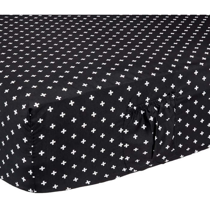 AmazonBasics College Dorm Microfiber Sheet Set with Elastic Pockets - Queen, Black Plus's - Image 5