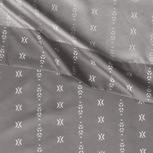 AmazonBasics College Dorm Microfiber Sheet Set with Elastic Pockets - Queen, Grey Simple Stripe - Image 4