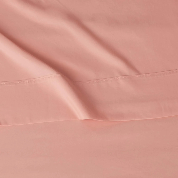 Amazon Basics Lightweight Super Soft Easy Care Wrinkle Free Breathable Microfiber 4-Piece Bed Sheet Set with 14-Inch Deep Pockets, King,Peachy Coral , Solid - Image 5