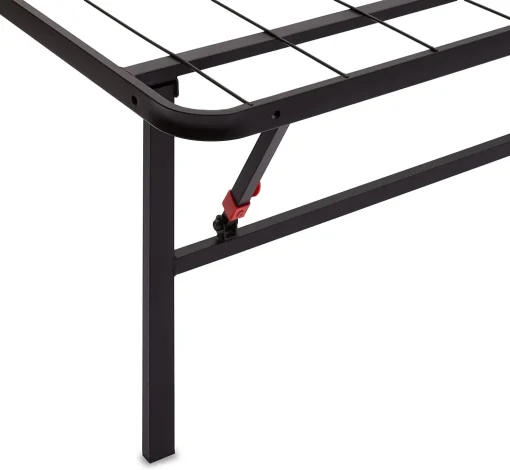 Amazon Basics Bed Frame with Storage, Foldable Metal Platform, Sturdy Steel, No Box Spring Needed, 14 inches High, Tool-Free Setup, Full Size, Black - Image 7