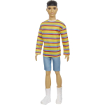 Barbie ​ Ken Fashionistas Doll 175 with Sculpted Brunette Hair and Polo Shirt, Toy for Kids 3 to 8 Years Old GRB91, Multi colour