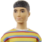 Barbie ​ Ken Fashionistas Doll 175 with Sculpted Brunette Hair and Polo Shirt, Toy for Kids 3 to 8 Years Old GRB91, Multi colour - Image 3