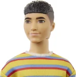 Barbie ​ Ken Fashionistas Doll 175 with Sculpted Brunette Hair and Polo Shirt, Toy for Kids 3 to 8 Years Old GRB91, Multi colour - Image 3