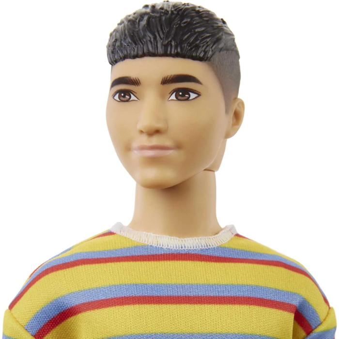 Barbie ​ Ken Fashionistas Doll 175 with Sculpted Brunette Hair and Polo Shirt, Toy for Kids 3 to 8 Years Old GRB91, Multi colour - Image 3