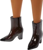 Barbie Fashionistas Doll #161, Curvy with Orange Hair, Pink Plaid Dress & Accessories Including Black Boots & Yellow Fanny Pack - Image 6