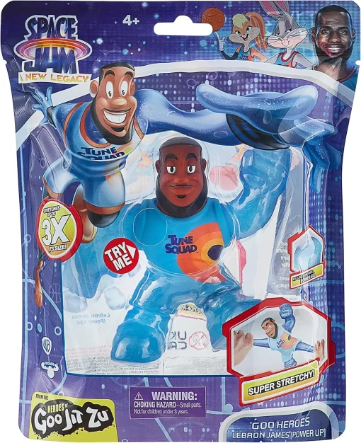 Heroes of Goo JIT Zu – Space Jam: A New Legacy - 5" Stretchy Goo Filled Action Figure - Lebron James (Power Up) - Image 5