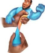 Heroes of Goo JIT Zu – Space Jam: A New Legacy - 5" Stretchy Goo Filled Action Figure - Lebron James (Power Up) - Image 4
