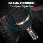 Karaoke Microphone, Wireless Handheld Bluetooth 5.0 TWS Portable Mic for Home, Party, Car, Outdoor (Single Mushroom Style, M97 Black) - Image 2