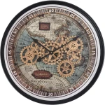 Wall clock WORLD MAP ANTIQUE with moving gears D. 60cm Formano - Image 6