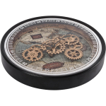 Wall clock WORLD MAP ANTIQUE with moving gears D. 60cm Formano - Image 7